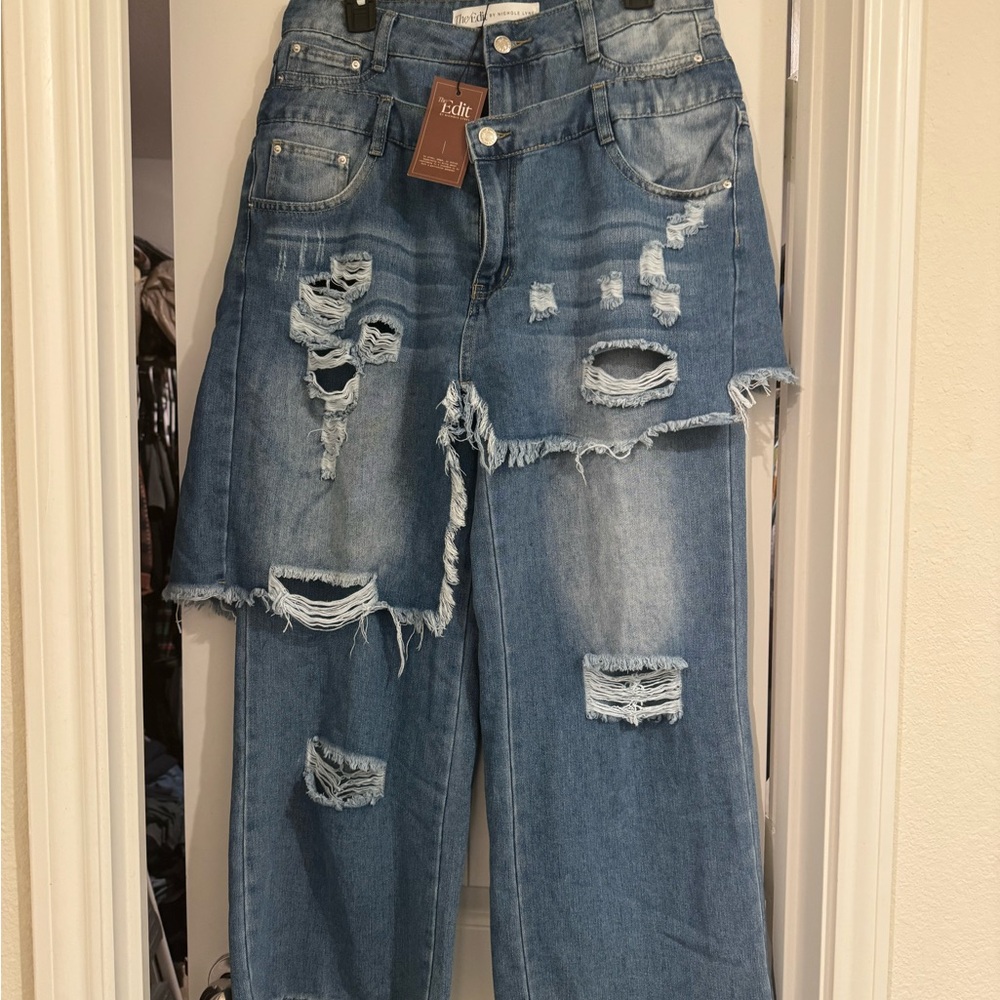 Trendy Ripped Blue Boyfriend Jeans